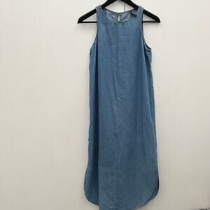 Woolworths Lightweight Midi Denim Sleeveless Dress, Perfect for Layering Size XS